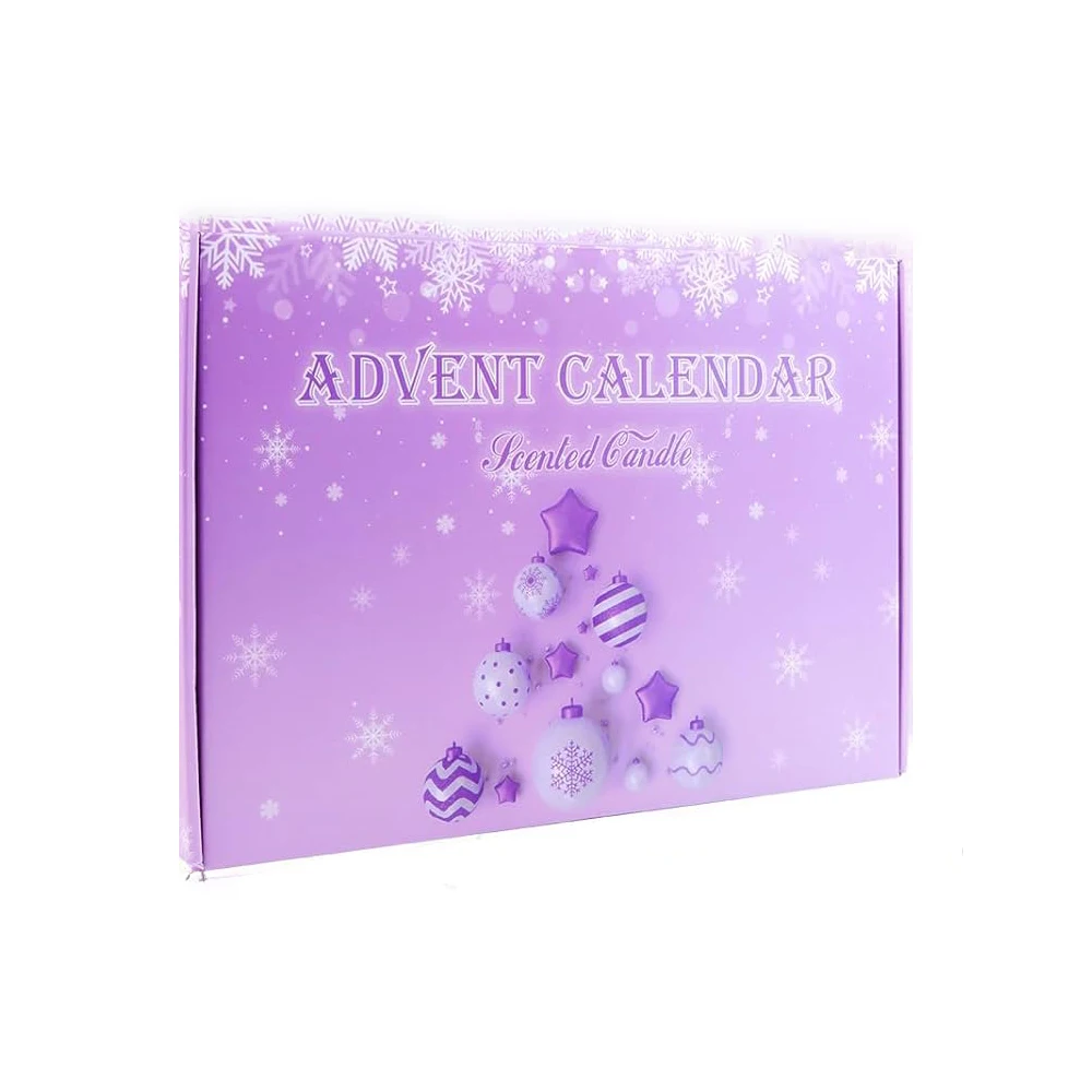 Calendario dell'Avvento con Candele Aromatiche con 24 Candele Profumate in Cera di Soia Naturale - Set Regalo di Natale con Fragranze Rilassanti, Speziate, Fruttate e Dolci - Decorazione per la Casa e