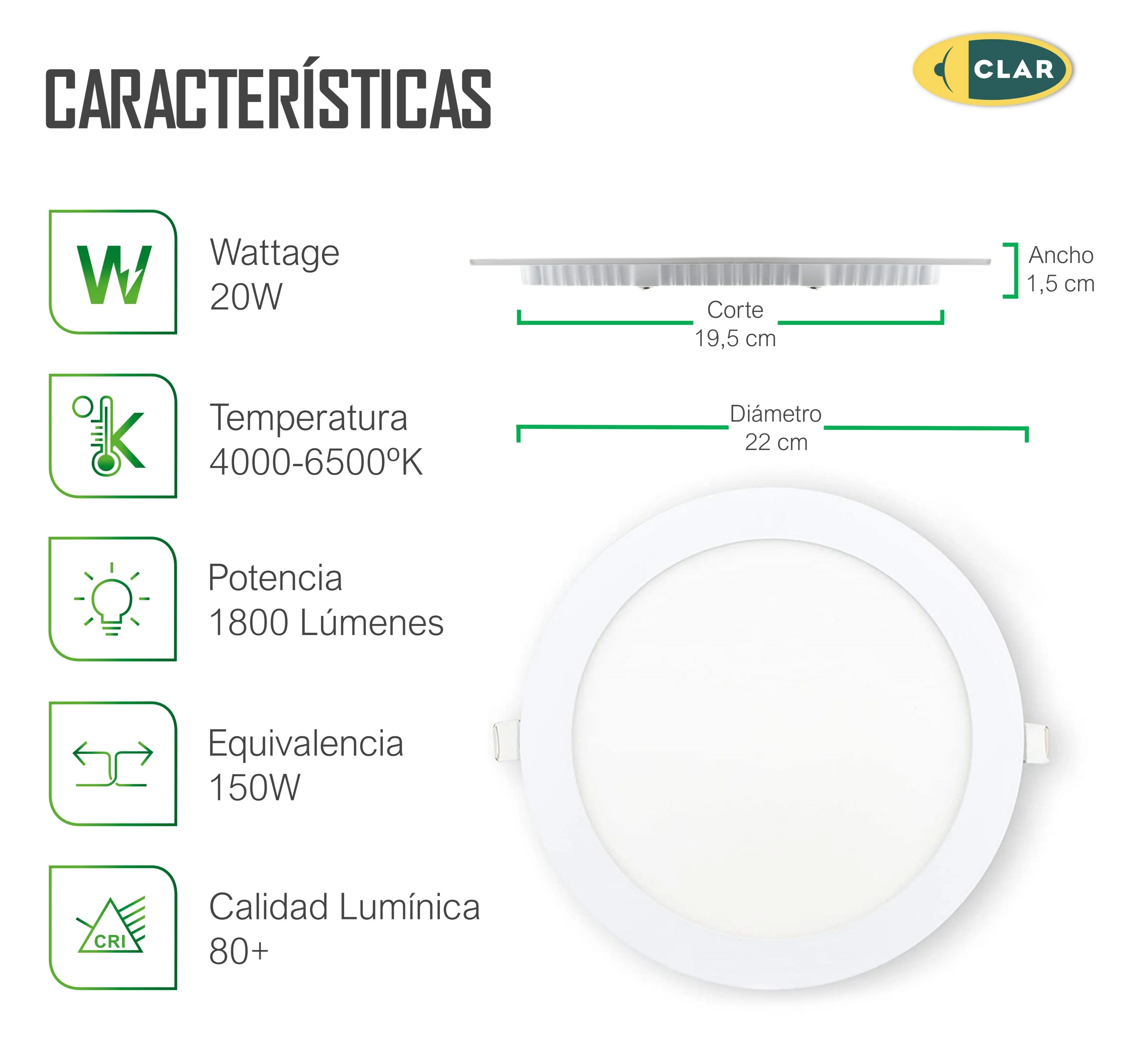 20W recessed LED Downlight, recessed LED spotlight