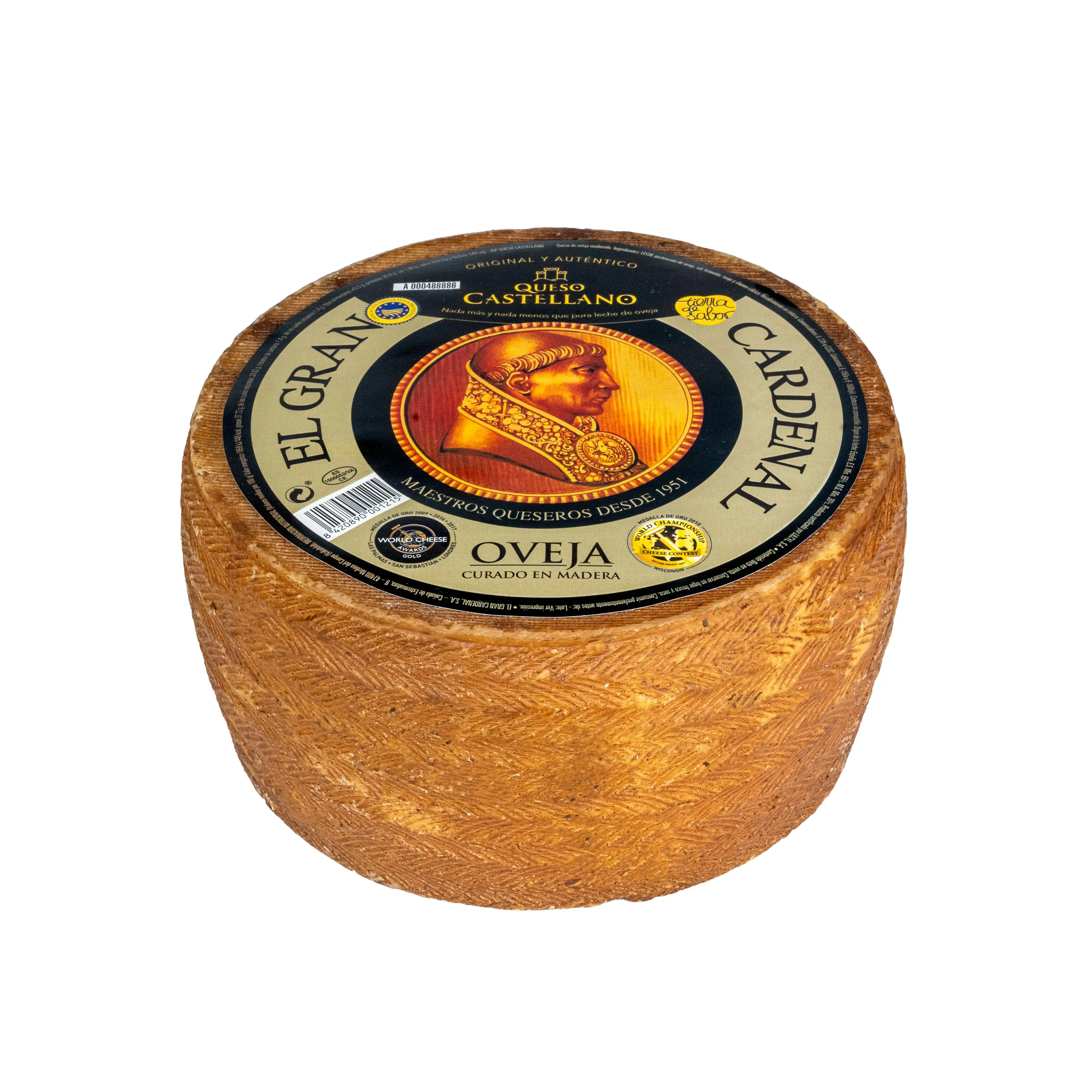 EL GRAN CARDENAL - Oveja (IGP Queso Castellano) 6 Medallas de ORO Internacionales 3 kg aprox