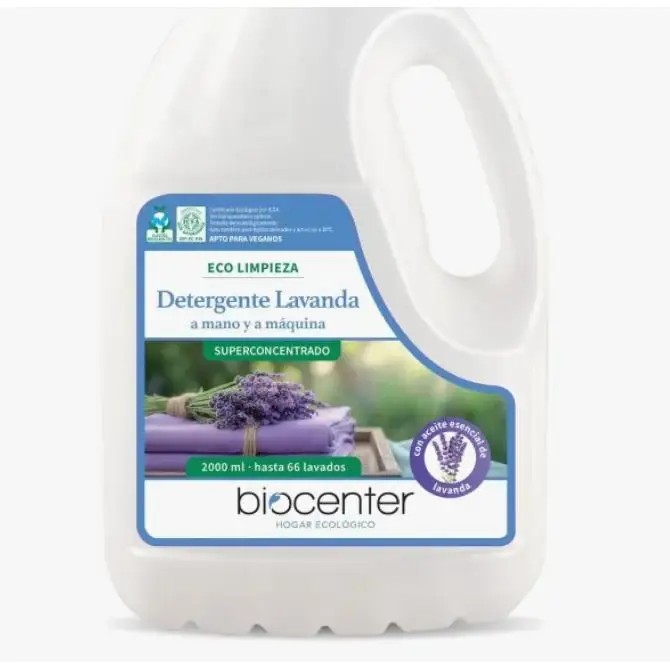Detergente ecológico - LAVANDA - Superconcentrado a mano y a máquina - 2 litros