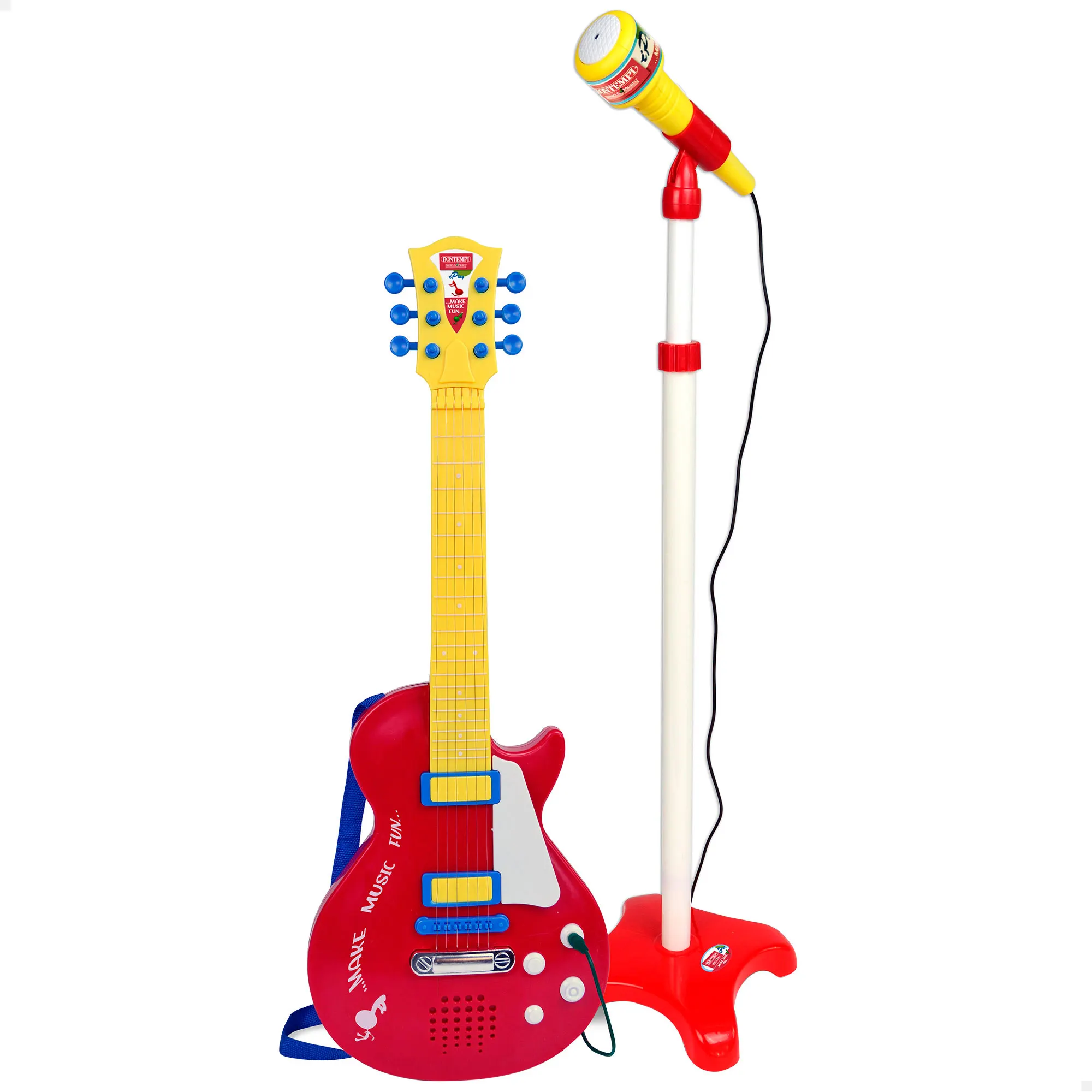 Guitarra eléctrica de juguete 55 cm c/micrófono de pie Bontempi