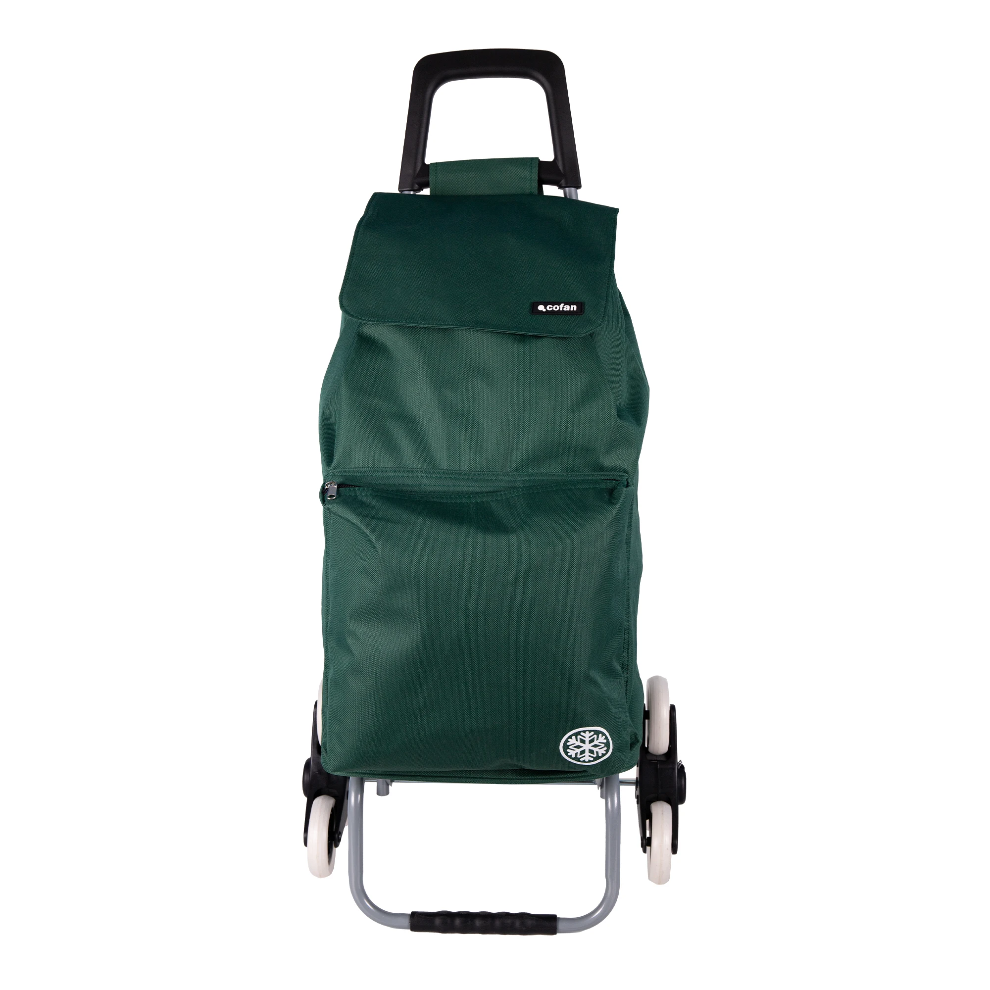 Cofan Carro de la Compra Plegable 6 Ruedas | Bolsa 42L | Hierro | Verde
