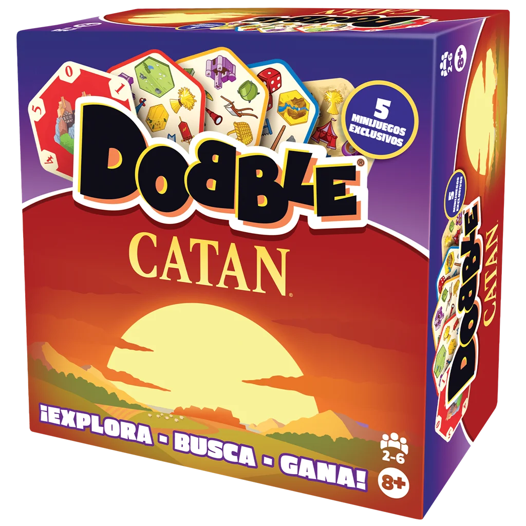 Asmodee - Juego Dobble Catan - De 2 A 6 Jugadores - 15 Minutos Por Partida - En Español Y Portugués