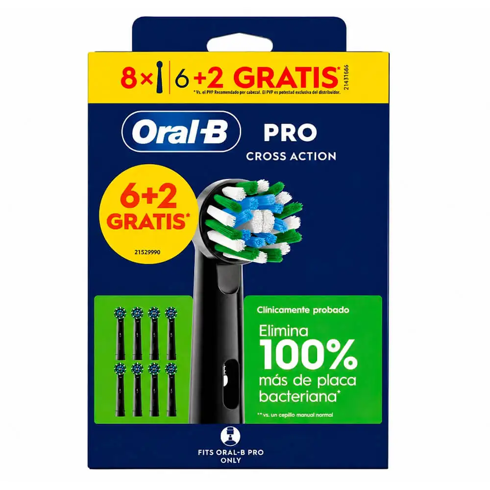 MediaMarkt Oral-B Recambio Para Cepillo Dental, Pro Crossaction, Cabezales De Recambio, 6 Unidades, Blanco - Imagen 4