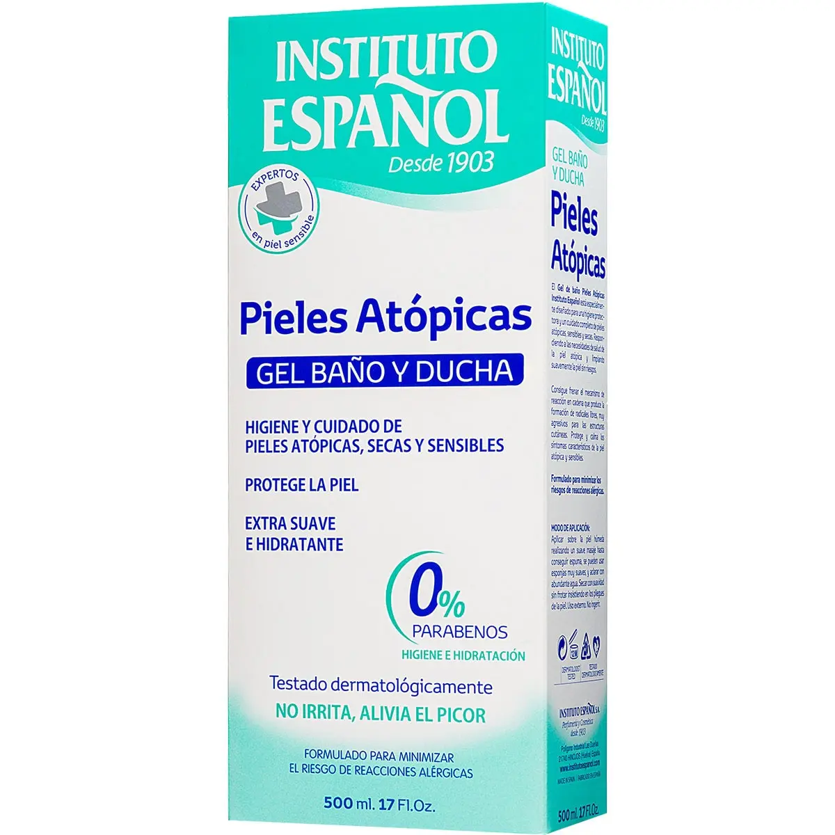 INSTITUTO ESPAÑOL gel de baño Pieles Atópicas, secas y sensibles botella 500 ml 0% parabenos