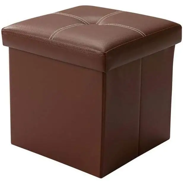 Polipiel Cajas de Almacenaje Mesas Plegables Pequeñas Apoya Pies Oficina Banquetas para Dormitorio Sofas de Salon 30*30*30CM