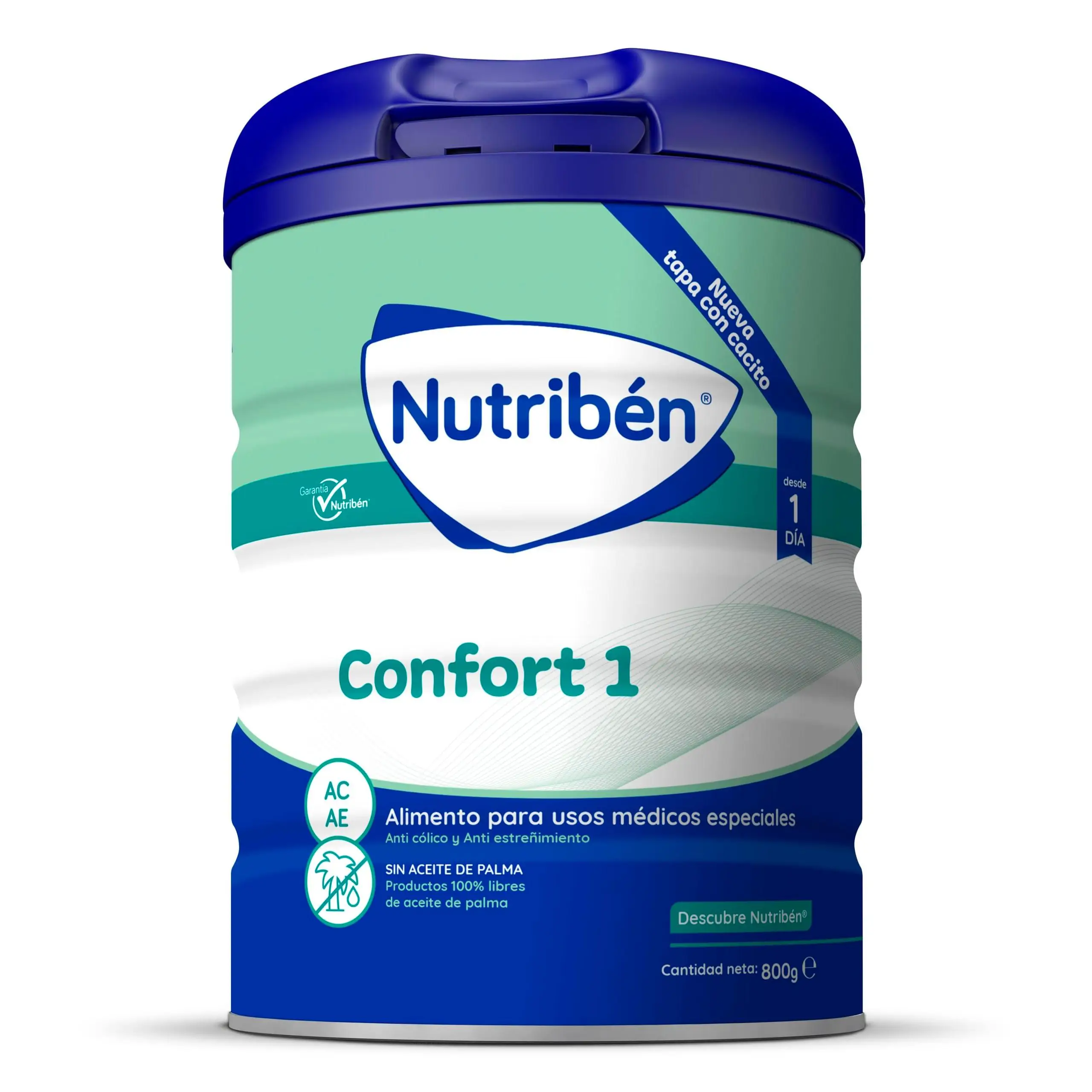 Nutriben Confort 1 Leche para Lactantes Usos Médicos Especiales Anti Cólicos y Anti Estreñimiento 800g