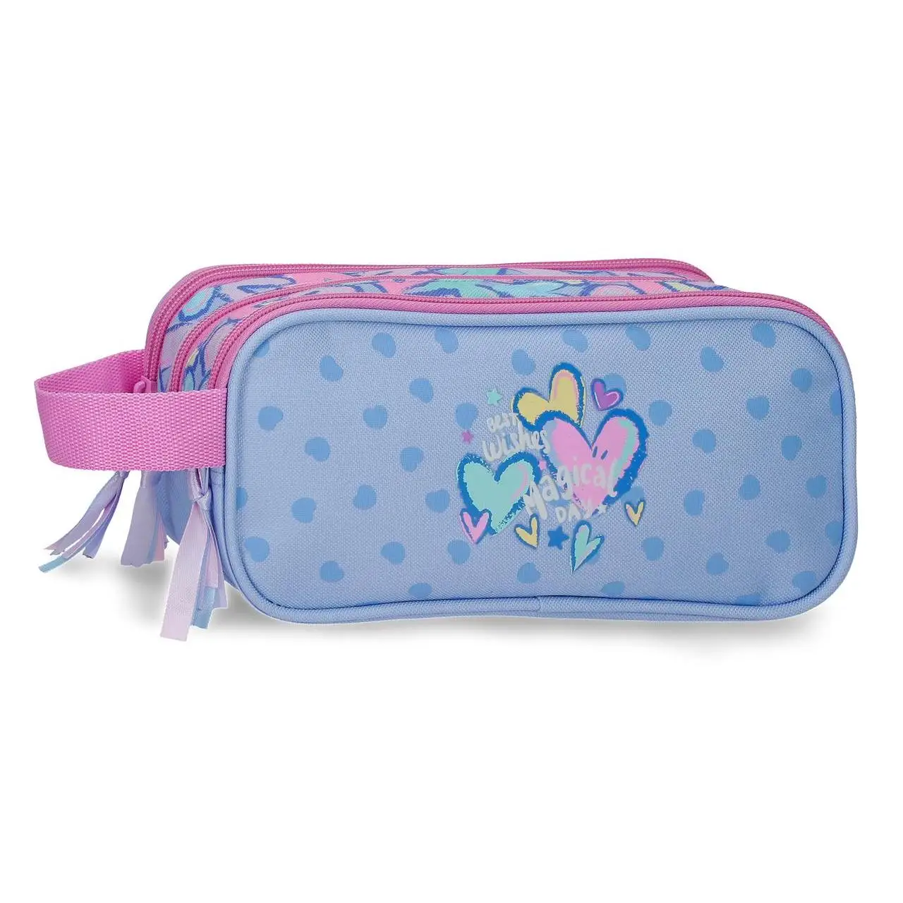 Estuche tres compartimentos Movom Best Wishes Lila
