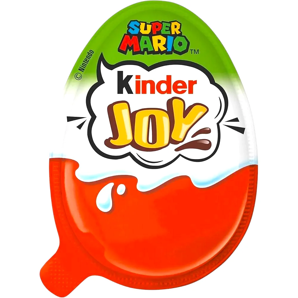 Ferrero Kinder JOY huevo con chocolate verano12-72u Coleccion MARIO NUEVO 2025 España Nacional - Con doble crema de leche y cacao, dos crujientes bolitas y Misteriosas. Kinder JOY Contiene un juguete en el interior