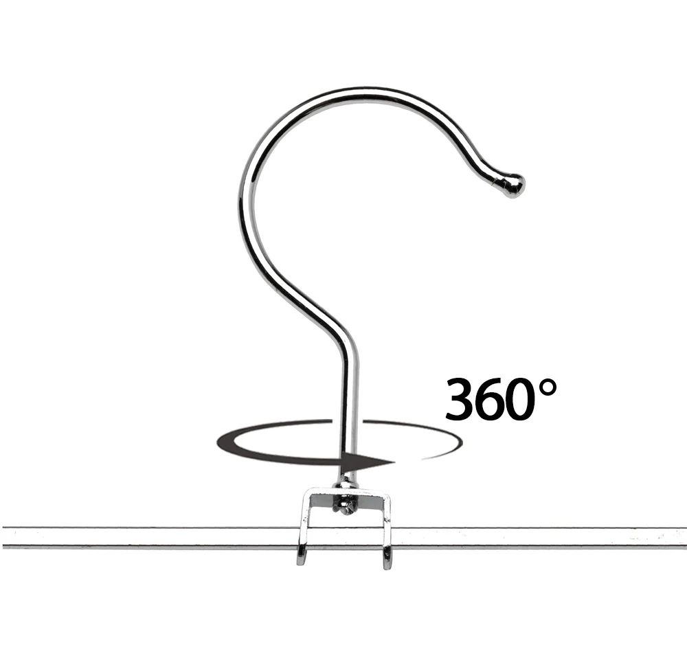 Aicasa Metal Hangers for Pants 30 cm with Steel Hook and 360° Rotating Clips, Non-Slip, Space-Saving Design, available in Pack of 6, 12, 24, or 48, Ideal for Skirts and Trousers. #5
