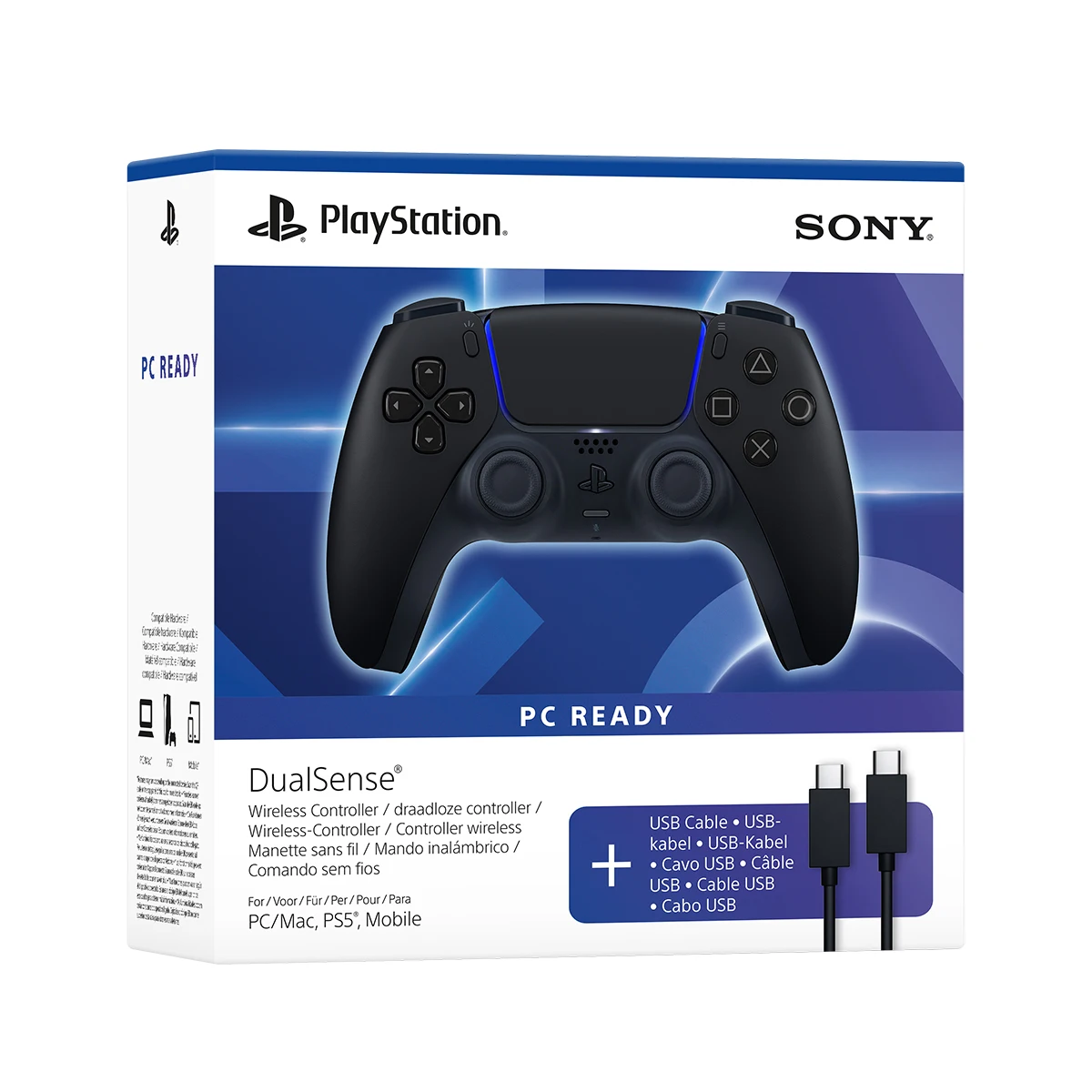 Sony Mando Ps5 Dualsense Midnight Black + Cable Usb-C - Imagen 10