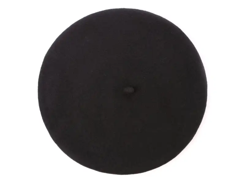 Txapela Elosegui Basque beret black 1858 100% merino wool waterproofed with Teflon leather badana made in Basque country