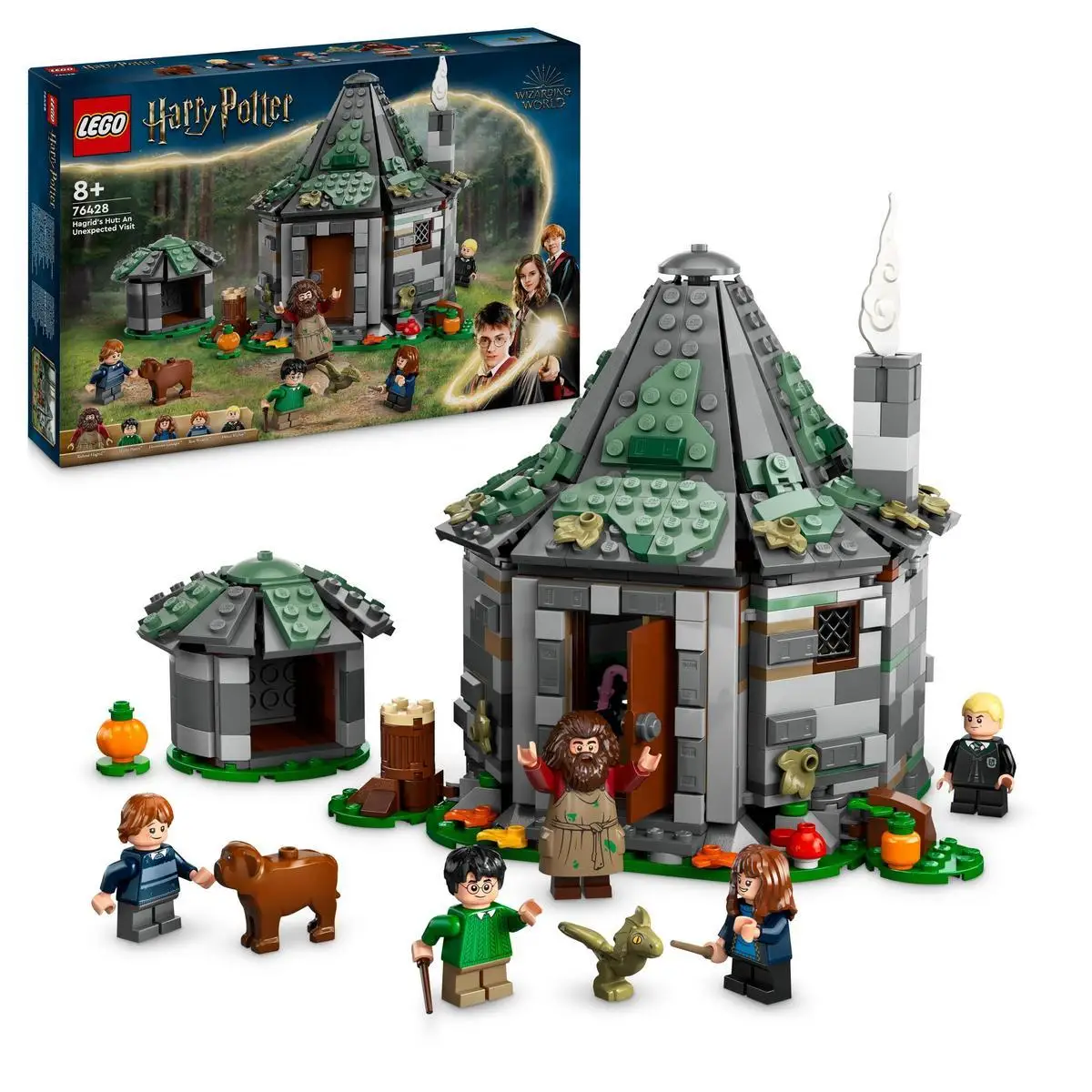 LEGO 76428 Harry Potter: Cabaña de Hagrid - Una Visita Inesperada, Set de Construcción de Casa con 7