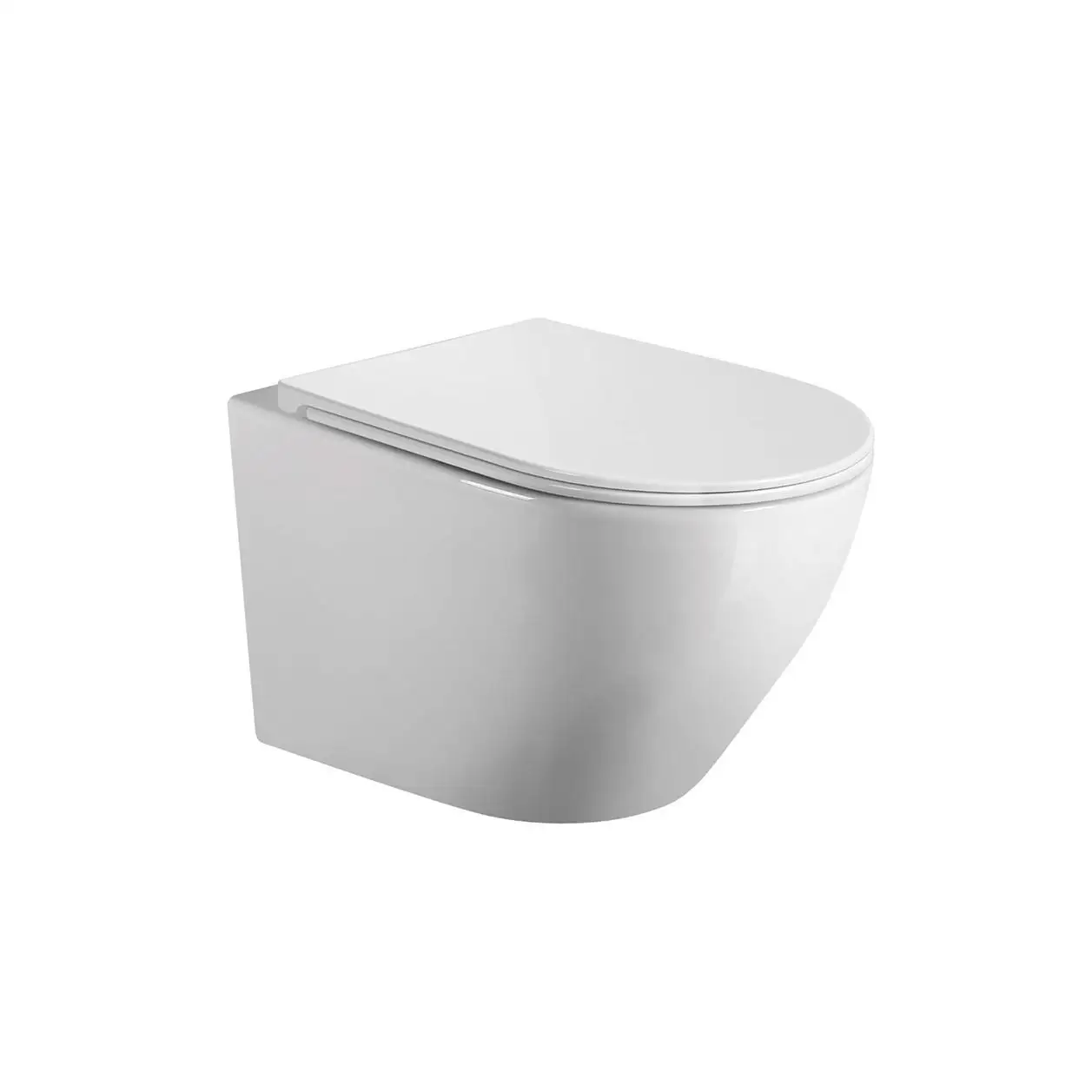 Rimless recessed suspended toilet | White glitter | Wall mounted ceramic hanging Vater | Total bathroom