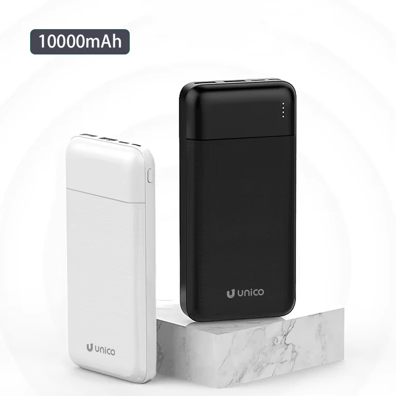 Power Bank 10000mAh con Carga Rápida, 2 Puertos USB, Tipo-C y Micro USB - Negro ACCESOFIX UNICO