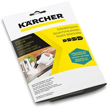 Kärcher - RM 511 Polvo descalcificador para limpiadoras de vapor SC de Kärcher, descalcifica el agua y prolonga la vida útil de la máquina, 6 x 17 g
