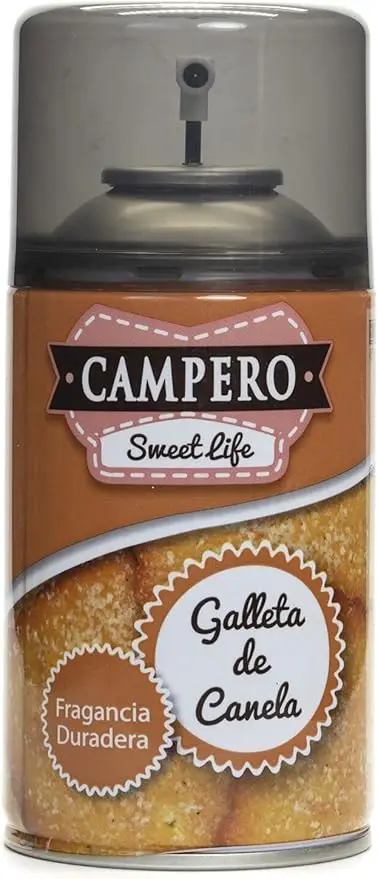 Campero Sweet Life Cinnamon Cookie 250ml Automatic Air Freshener Spray Doser Replacement-Set of 6 PCs