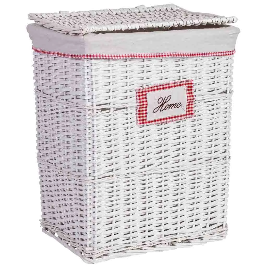 Wonderlust Deco - Cesto de ropa de mimbre gris 43x33x55h cm Gris 43x33x55h cm