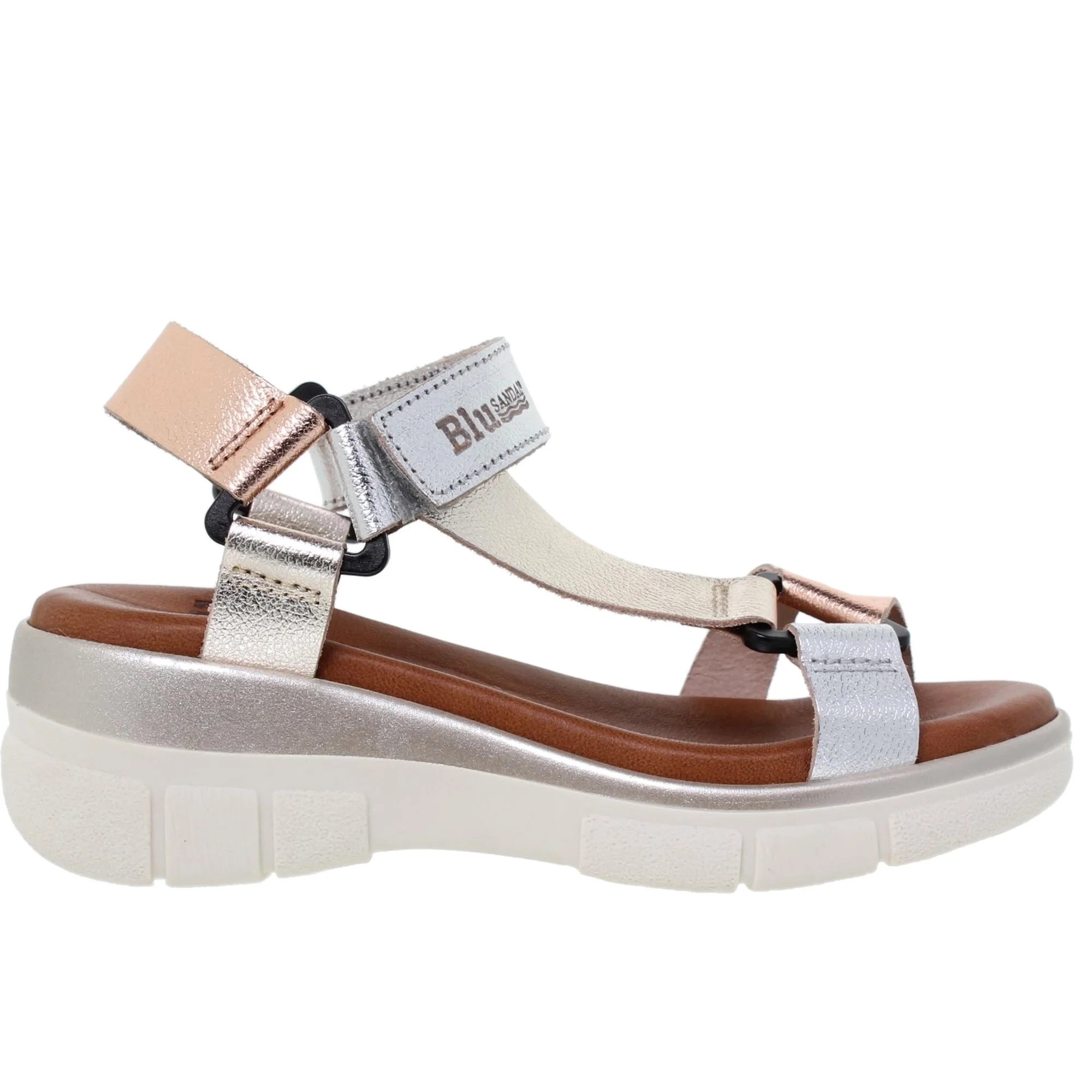 Sandalias deportivas Mujer piel Metalizada Sport Blusandal 54322BLU