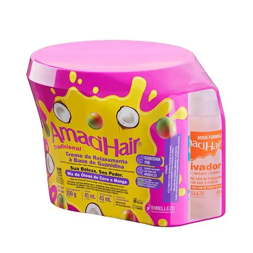 Kit de Alisado permanente Embelleze Amacihair Tradicional Mango y Coco 200g