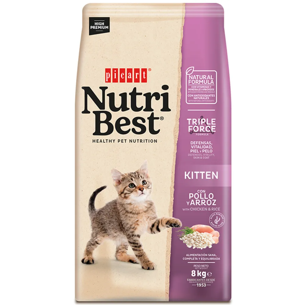 Picart Nutribest Cat Kitten Pollo & Arroz 8 Kg