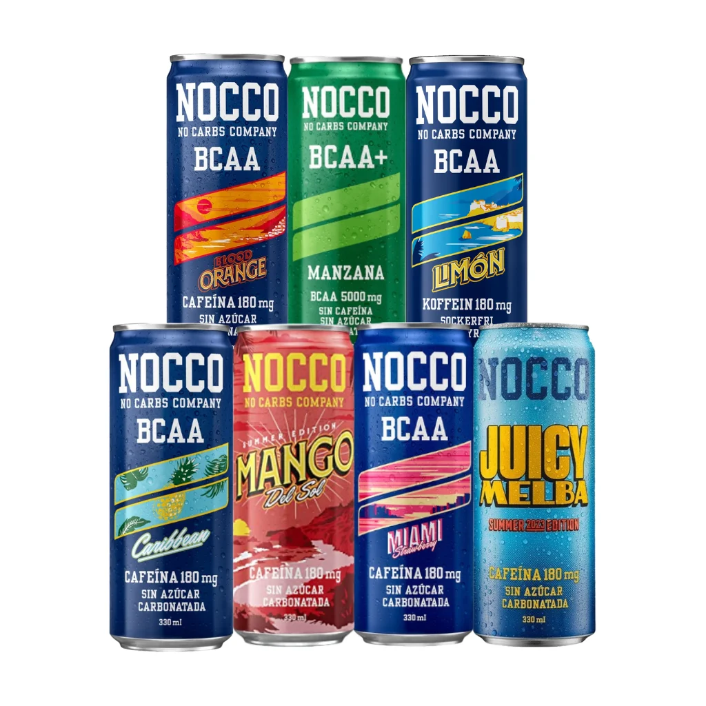 Pack 3x Bebida Energética BCAA 330ML Varios Sabores Con Aminoácidos y Vitaminas Sin Azúcares Añadidos Sin Gas Ideal para Deportistas NOCCO