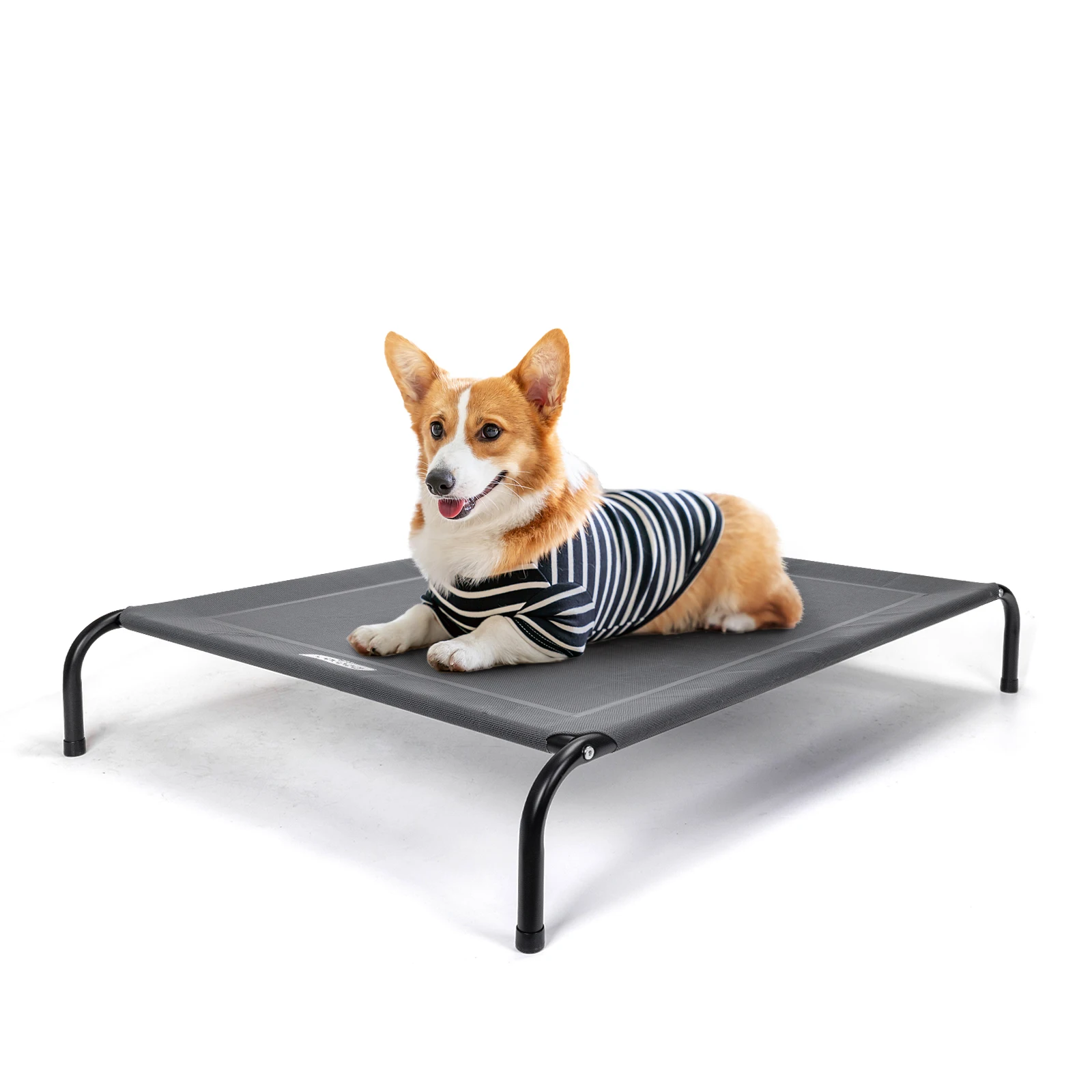 Nobleza Cama Elevada Perro , Cama Refrescante Perro, Cama de Mascotas Transpirable para Exterior Interior Jardín Terraza, Cama Perro Robusto Lavable, Negro