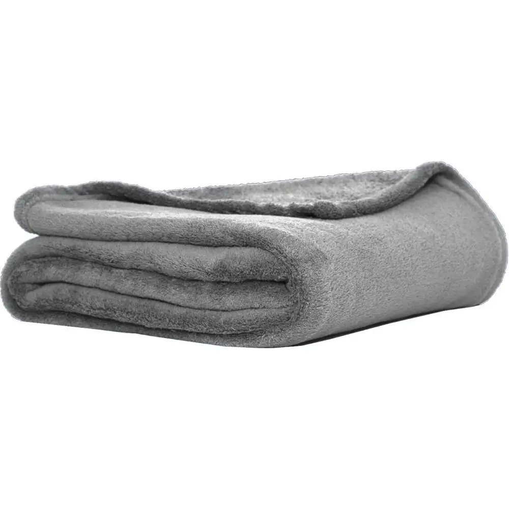 Manta Sofa Gris 130x160 cm Lisa. Coral por las dos caras. Pequeña. Cama, Sofá y Sillón. Bebé, Yoga. Invierno, Calentita. Mascotas. Coralina. Suave.