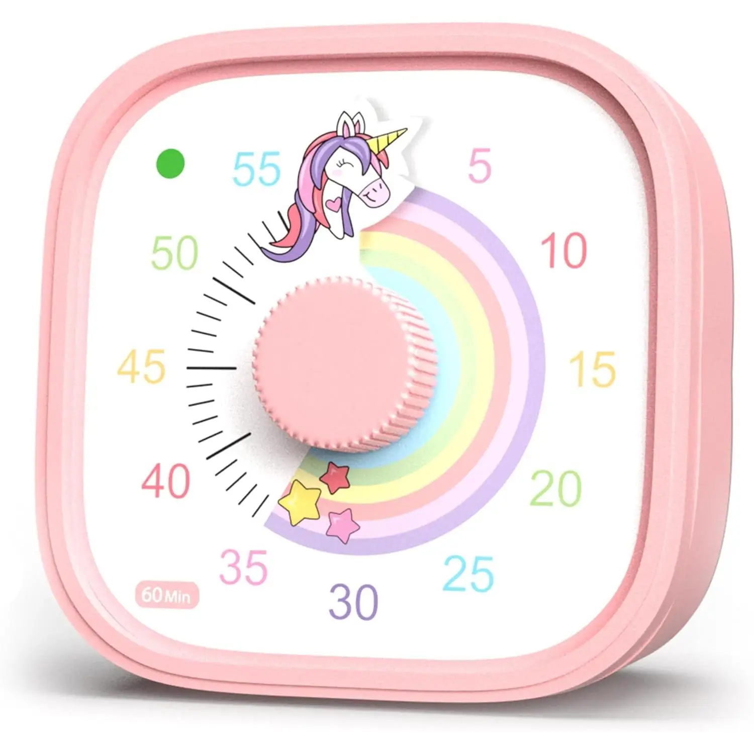 Visual timer for kids – time management tool – 60 minute countdown – encourages concentration and productivity – for school, play, learning and toothbrushing – colorful and fun design (pink) #1