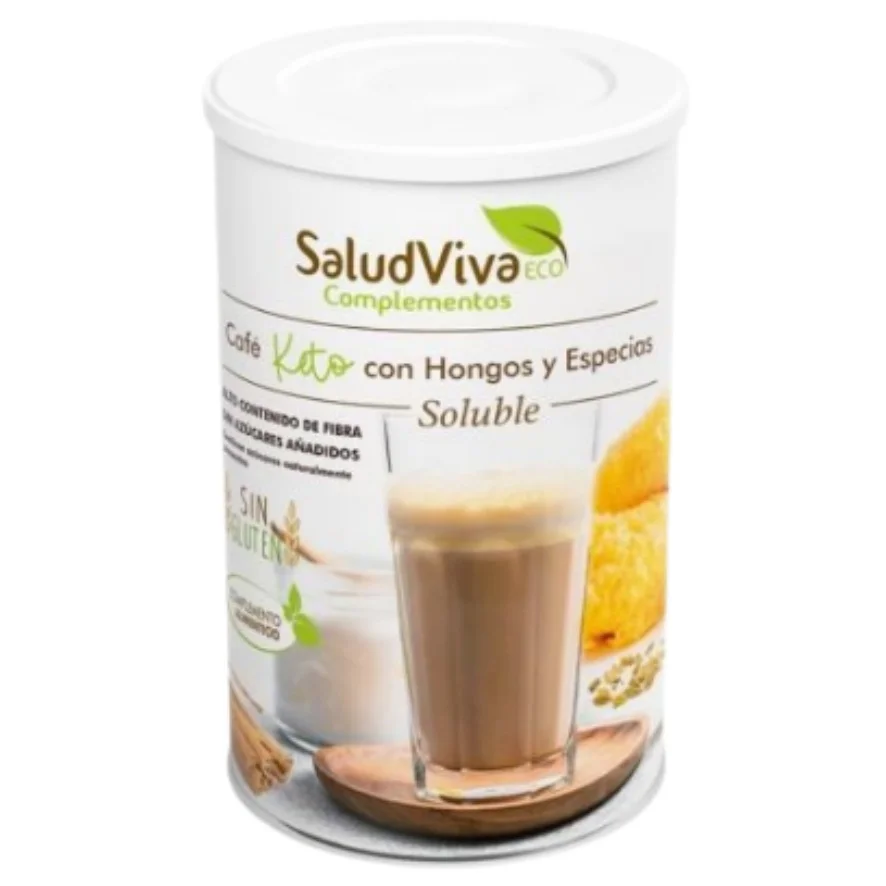 Cafe Soluble Keto Con Hongos Especias Eco 150gr Salud Viva