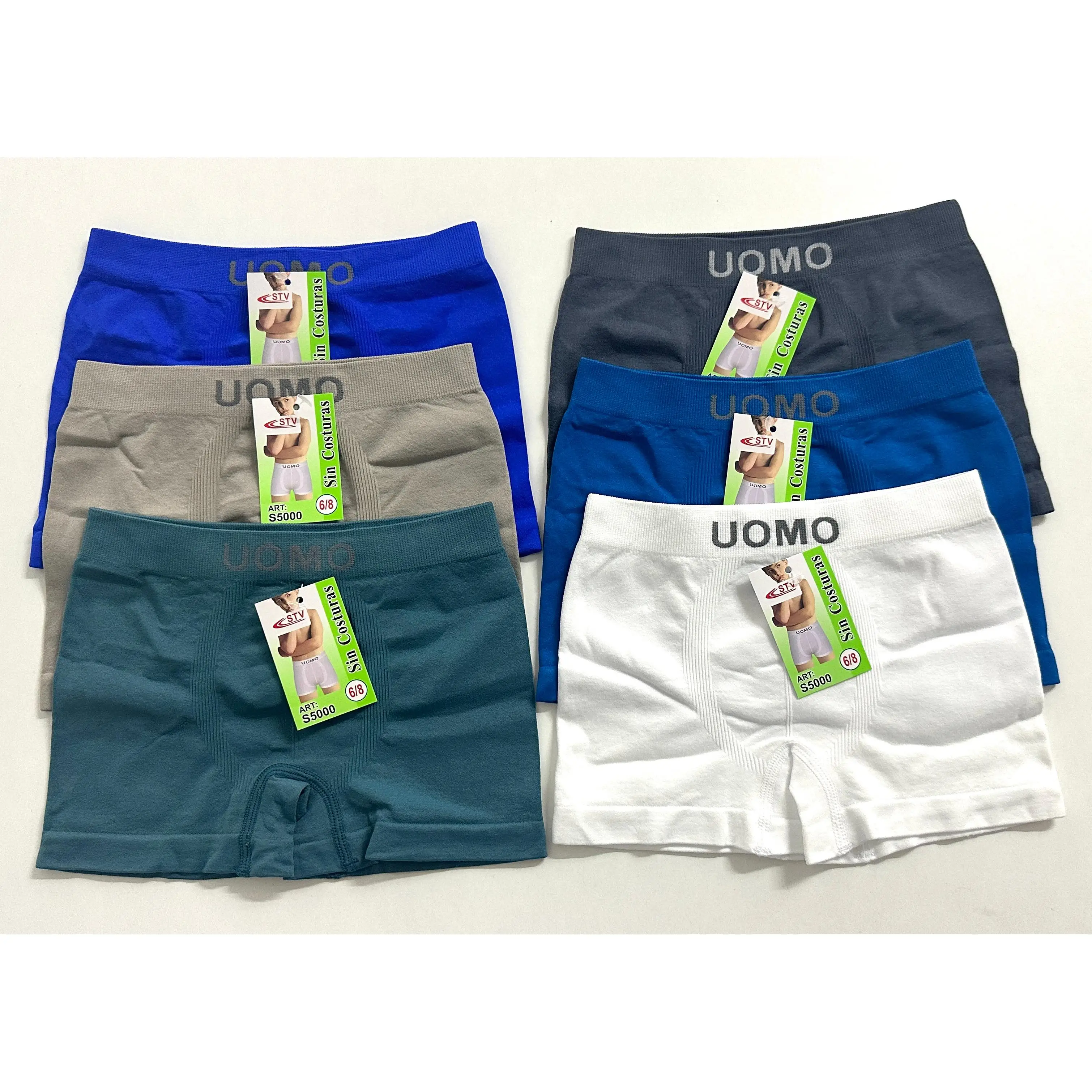 INTIMOLAND - STV International Boxer de Niño en Licra Liso Sin Costura | Muy Elástico | Tallas 2/4-14/16 | Ropa Interior Niño