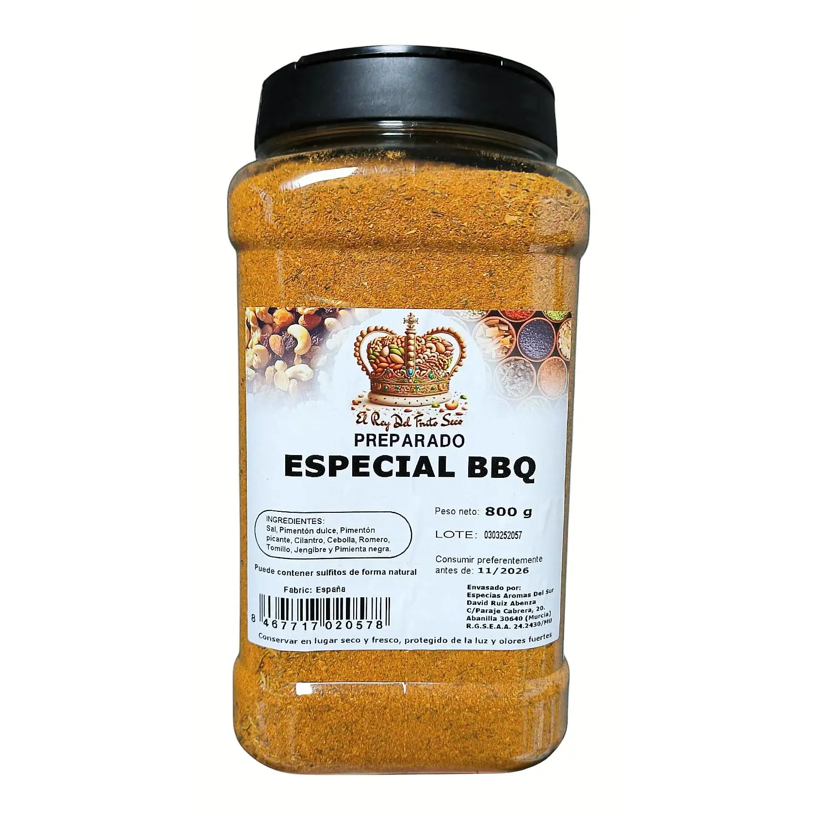 Preparado Especial BBQ 800g - Preparado Barbacoa - El Rey del Fruto Seco