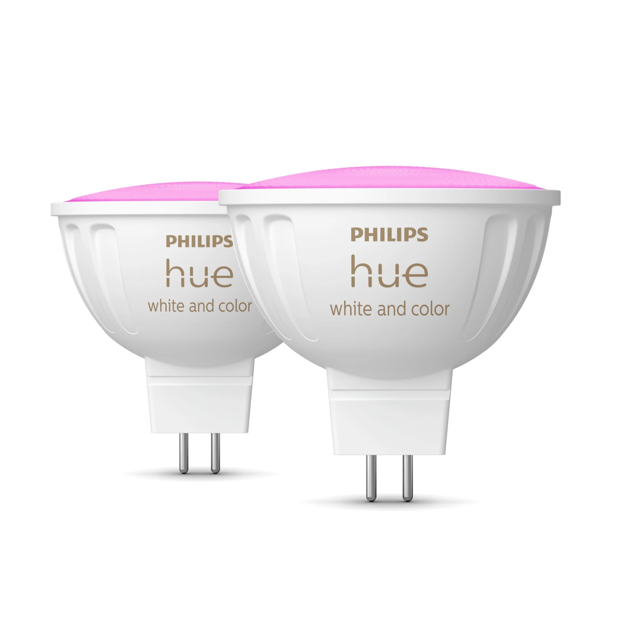 Philips Hue - Bombilla LED Inteligente, MR16, Luz Blanca y de Colores, regulable, 6.3W, Compatible con Amazon Alexa (Echo, Echo Dot) - Pack de 2 Bombillas LED inteligentes #1