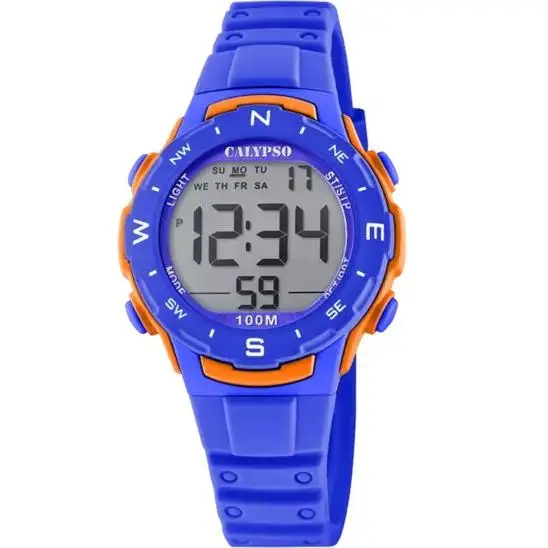 Digital Calypso K5801/3 Collection Children's Watch Crush Digital-Plastic Case and Blue Strap