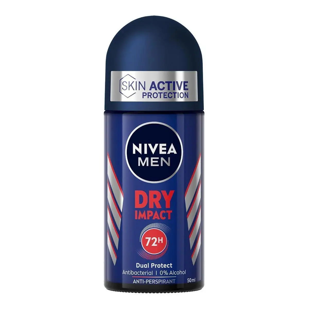 NIVEA MEN Roll on Dry Impact deodorant 50ml, Pack 6