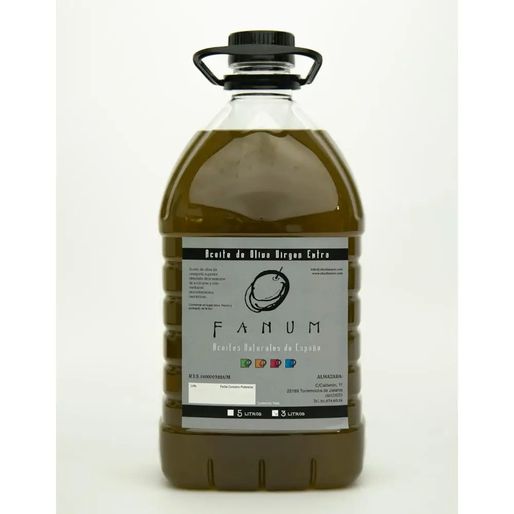 Aceite de Oliva Virgen Extra FANUM - Garrafa 3L Sin Filtrar - Alta Calidad