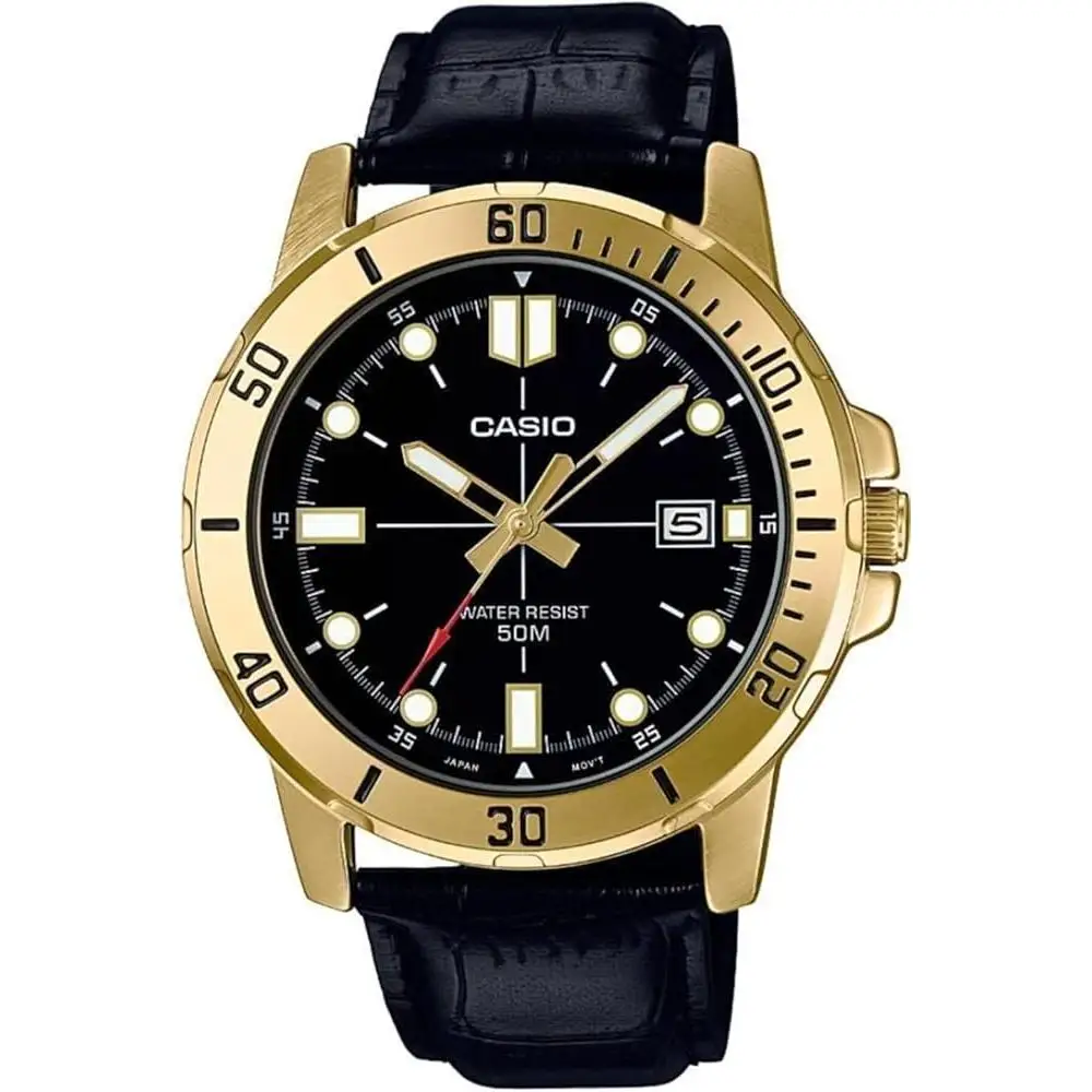 Reloj caballero CASIO analogico MTP-VD01GL-1E correa de piel
