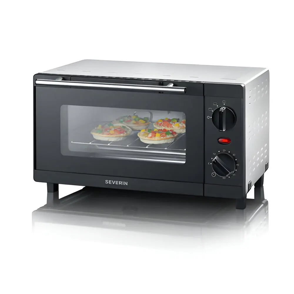 Severin TO2052 9L 800W Mini compact oven, timer, with tray, black Color