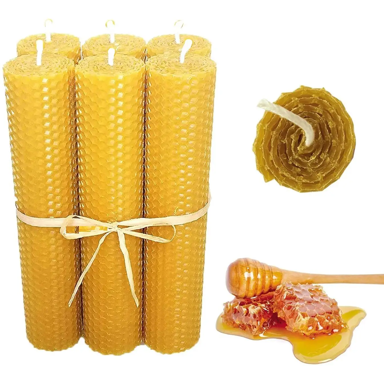 Velas de Cera de Abeja Valmoni Almazen 6 Unidades