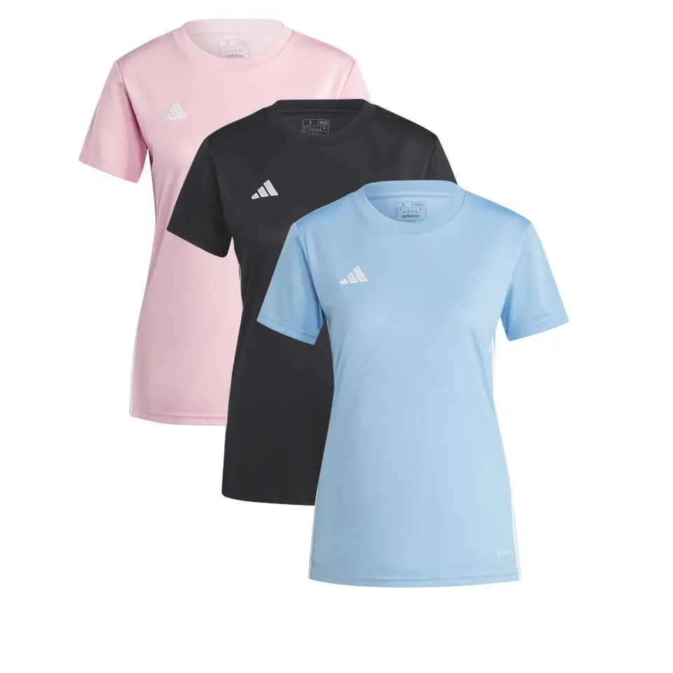 Adidas Pack 3 Camisetas Mujer Manga Corta Deporte - Color Celeste, Rosa y Negro - Modelo Tabela - Cuello Redondo… — oferta en AliExpress