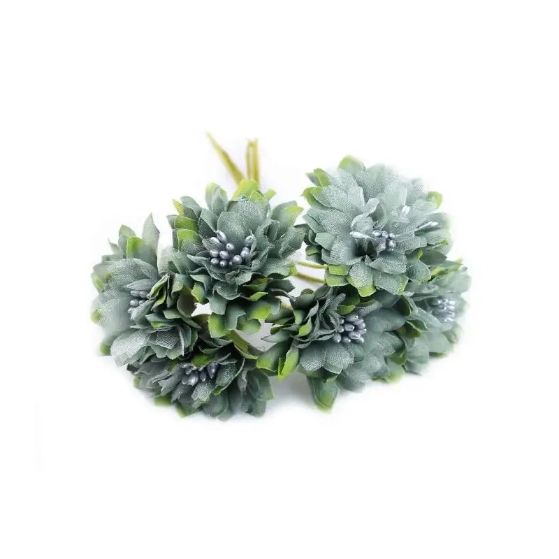 POMO 6 MINIFLORES DE TELA para Decorar Sombreros y Accesorios de Moda