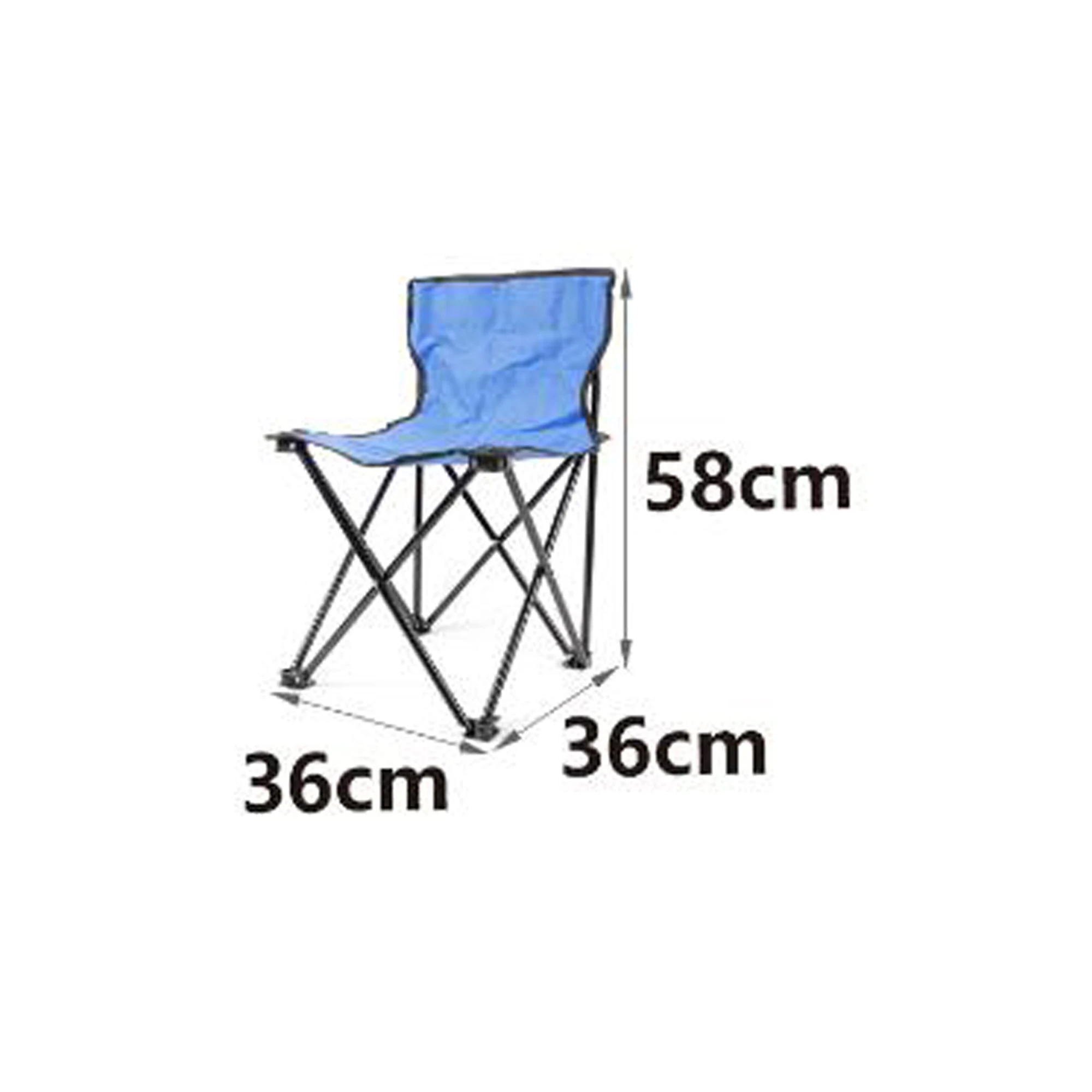 Silla Plegable de Pesca 58x36x36cm | Ligera y Resistente hasta 90kg | Camping y Aire Libre