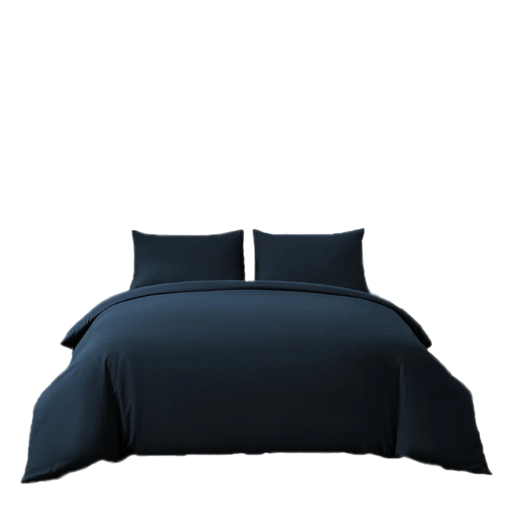 Azul Juego De Funda Nórdica Lisa Marino 💙 Microfibra Suave, Transpirable Y Lavable Con Fundas De Almohada