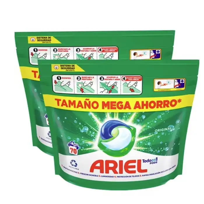 Ariel Pack Todo En 1 Pods, 140 Cápsulas De Detergente Líquido 2x70 Lavados