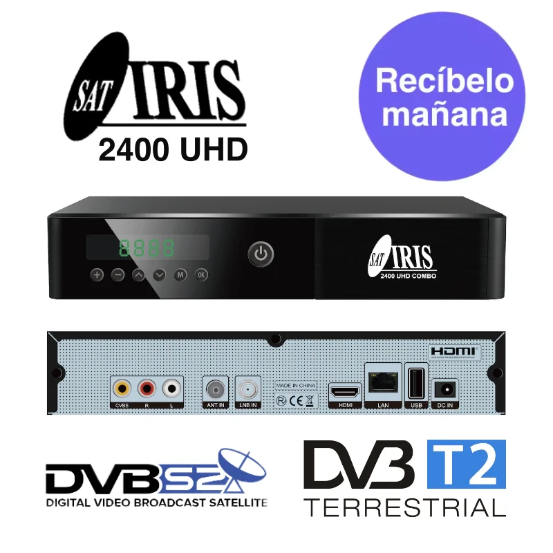Iris 2400 uhd combo 4k - satellite receiver + dtt dvb-s2/dvb-t2