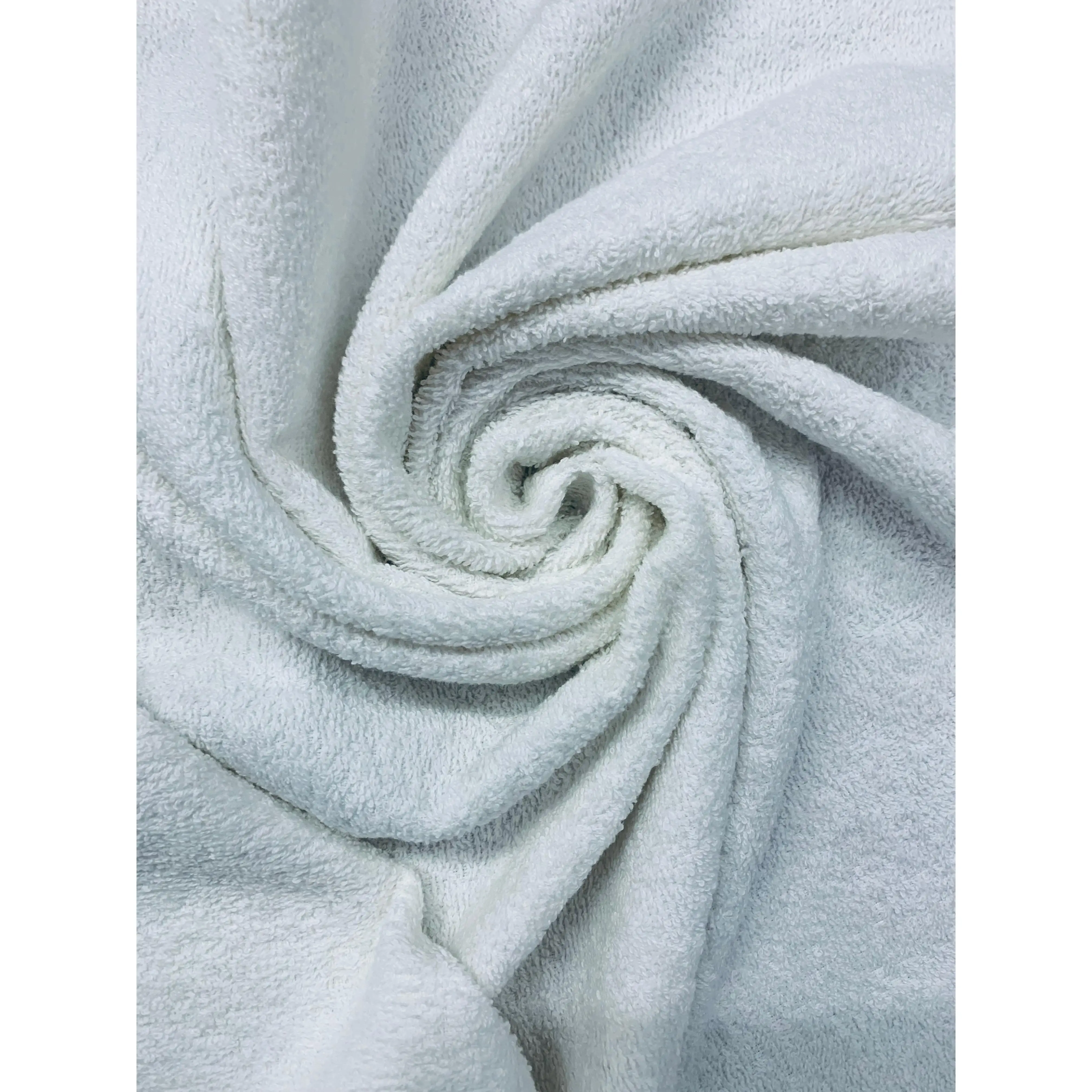 Tela de Rizo Blanco Para Toalla , Albornoces, Arrullos de Bebé, Baberos,1m x Ancho 1.50m