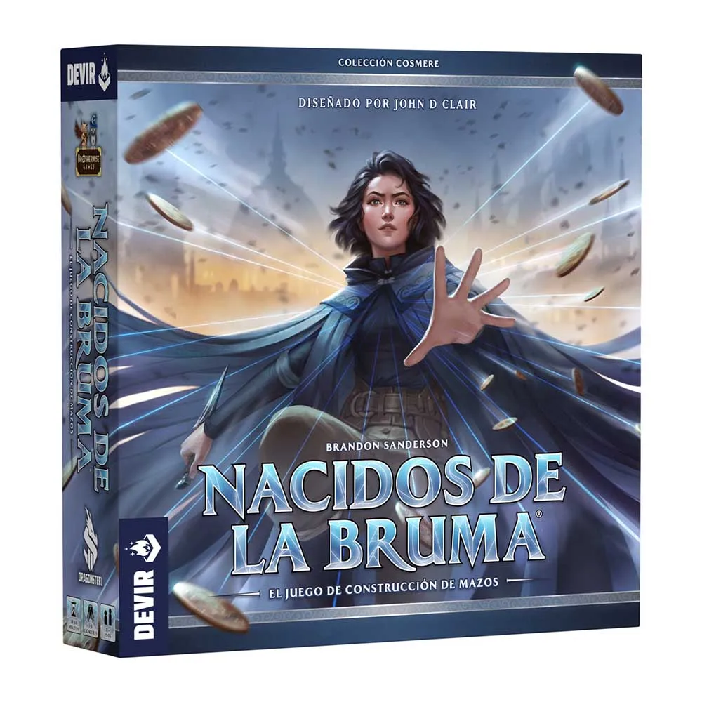 Nacidos de la Bruma + Fichas de Metal + promo pack, el juego de cartas. Editado por Devir