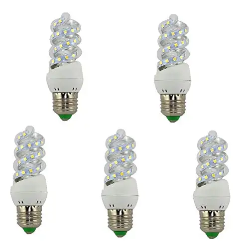 Bombilla LED Mini Espiral E27 7W Luz Fría (6500K) (Pack5)