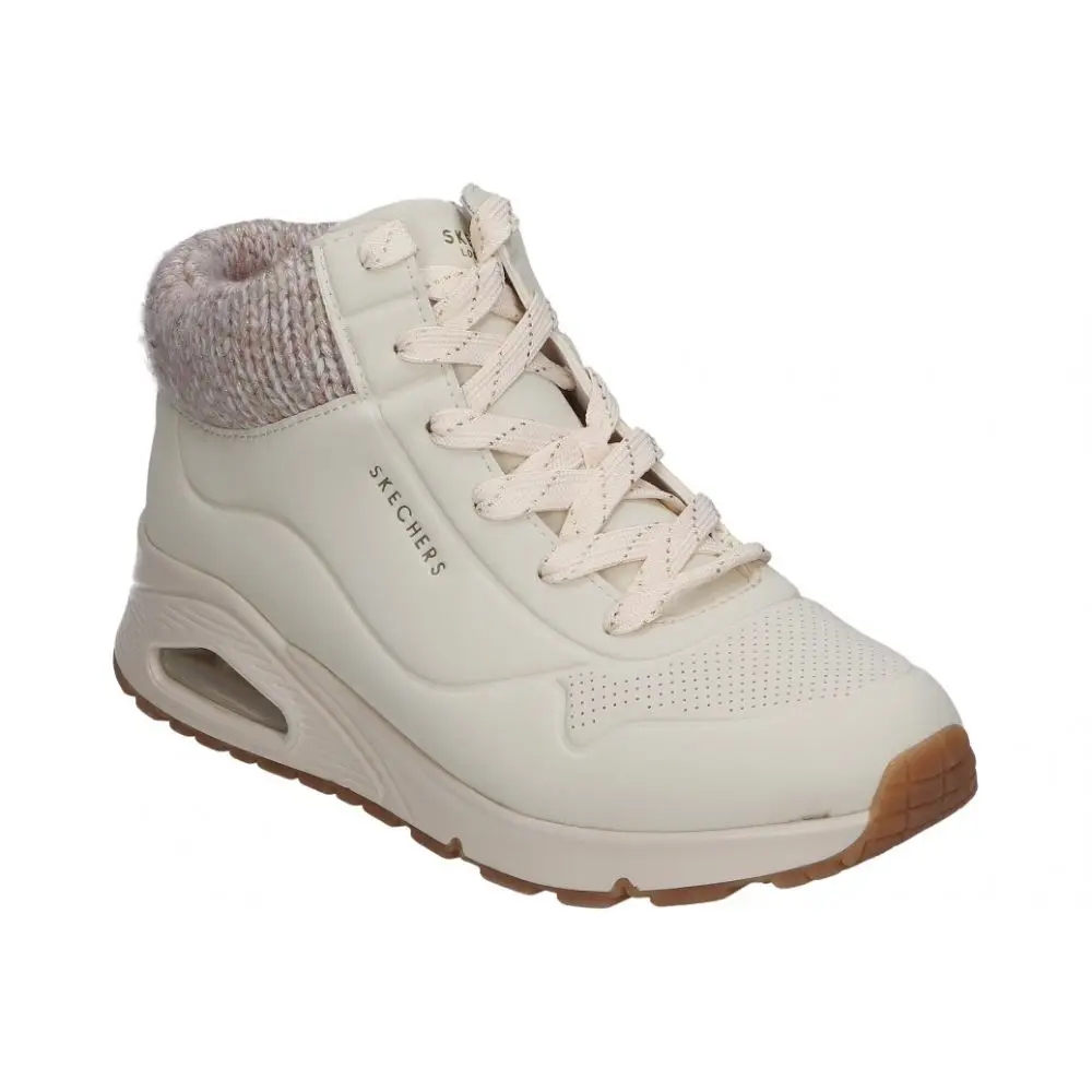 SKECHERS | Skechers one Gen1 Darling Daze ankle boots for women-boots in Beige with sheepskin-ankle boots with lace up and side zipper-Casual-model 310566-NAT