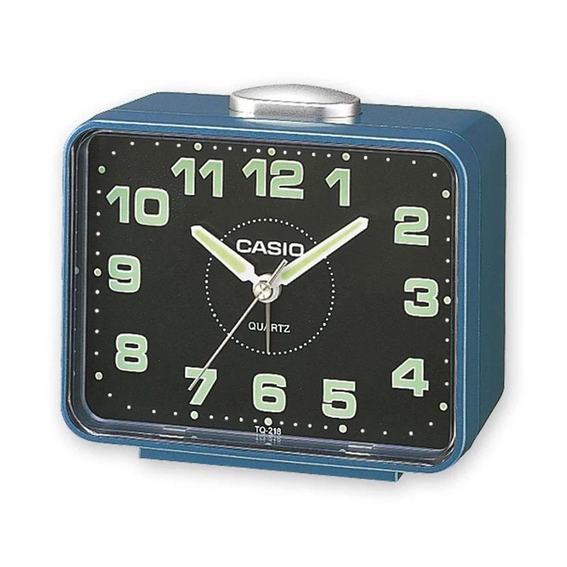 Reloj de Mesa y Despertador Casio TQ-218-2EF Azul (Baterías Incluidas) Iluminación Nocturna Zumbador Volumen